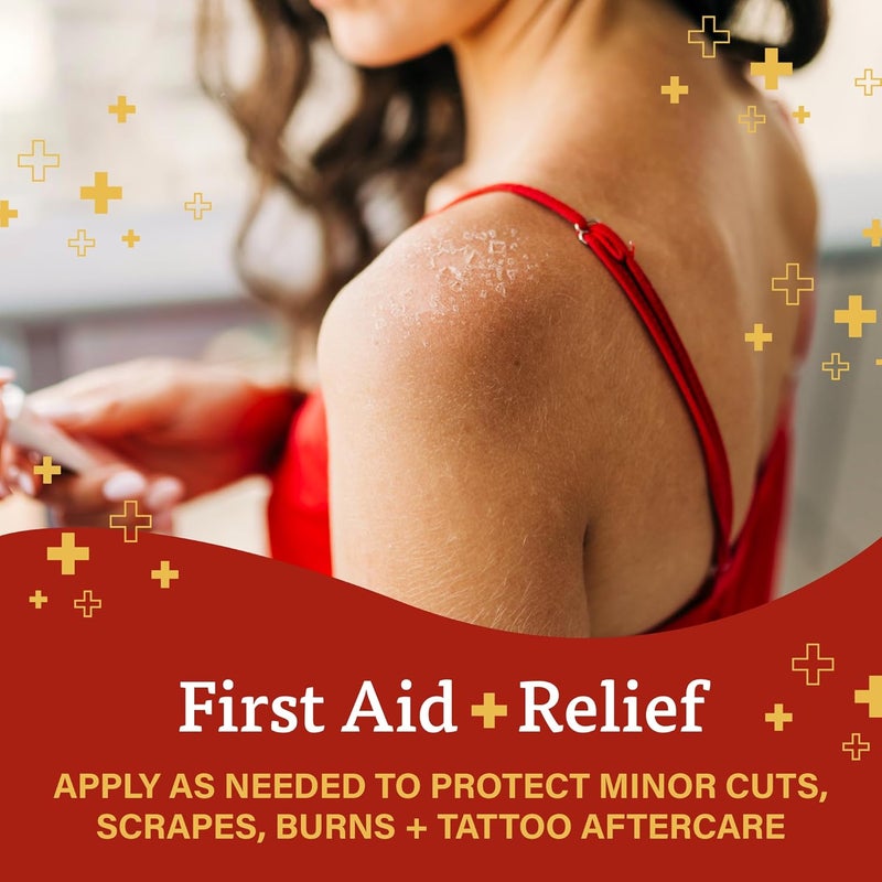A + D First Aid Multipurpose Healing Ointment - Moisturizing Skin Protectant for Dry Cracked Heels, Elbows, Hands and Lips - Protects Minor Cuts, Burns, & Scrapes – 4 oz Tube - Image 3